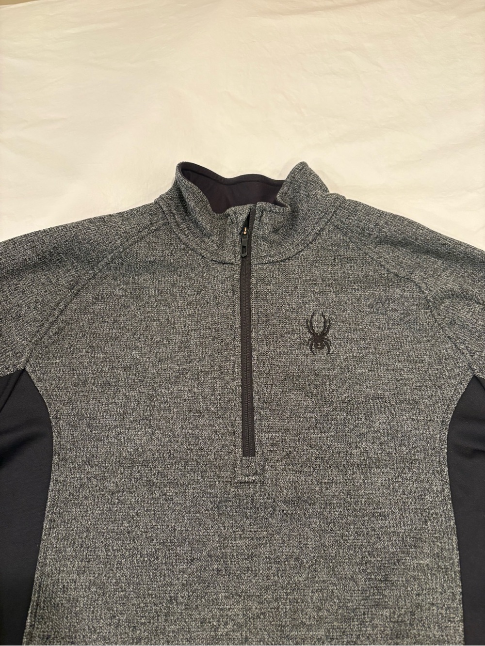 Spyder Women’s Gray and Black Quarter-Zip Sweater Size L NWOT